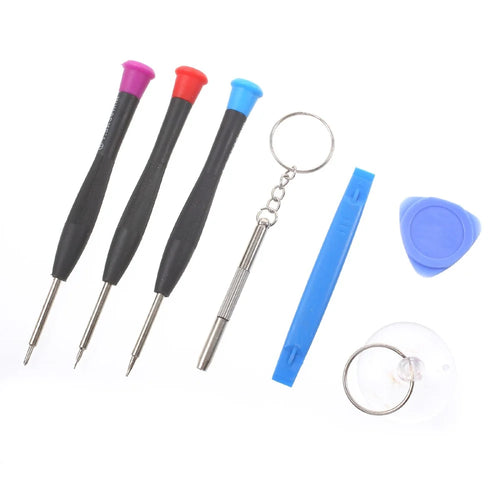 7-in-1 Mobile Phone Opening Repair Kit Screwdriver Pry Bar Suction Cup Tool Set for iPhone Samsung - 1