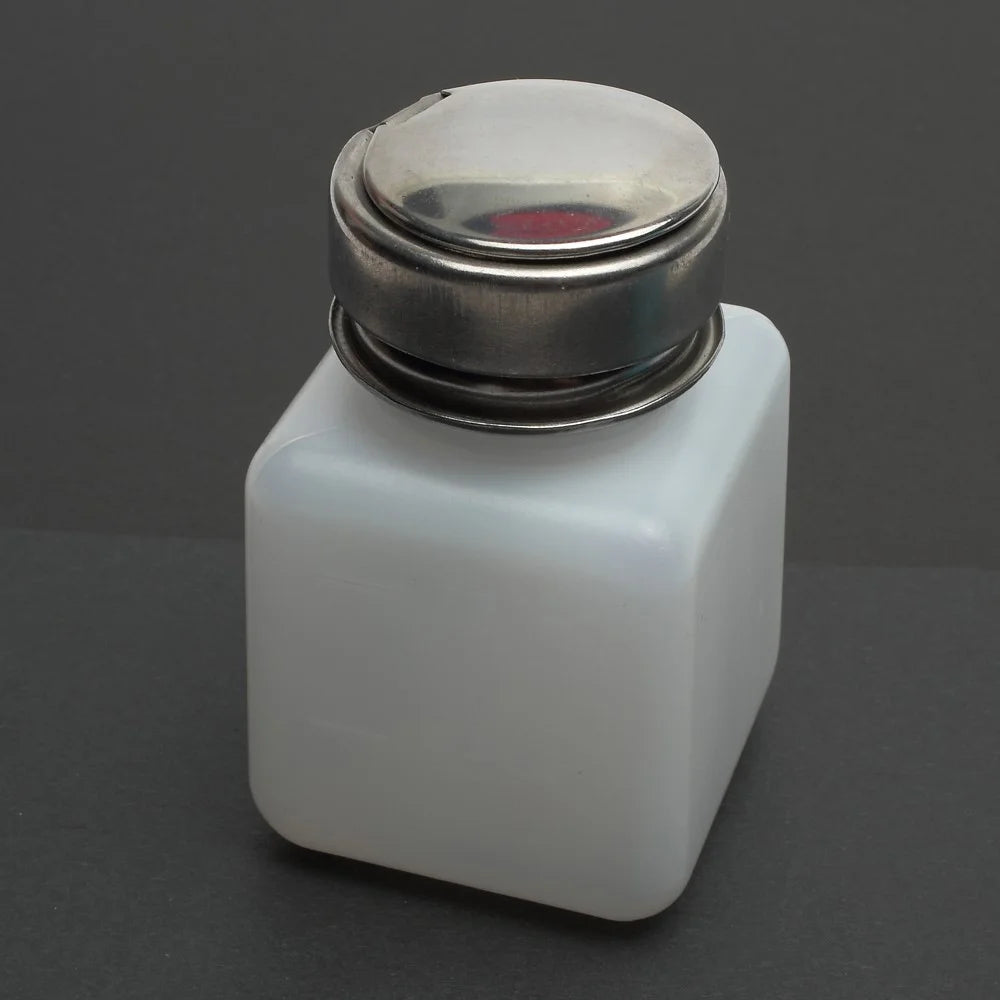 120ml Alcohol Liquid Press Pumping Dispenser Empty Bottle - White - 1