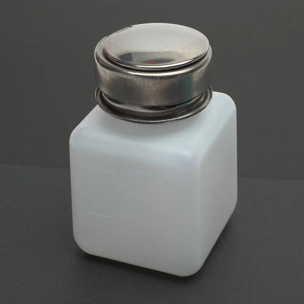 120ml Alcohol Liquid Press Pumping Dispenser Empty Bottle - White - 2