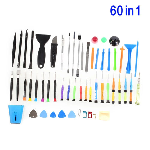 60-in-1 Precision Opening Tools Screwdriver Pry Spudger Kit for iPhone Samsung - 1