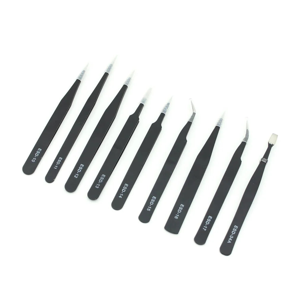 9-in-1 Professional Anti-static Tweezers Set - 1