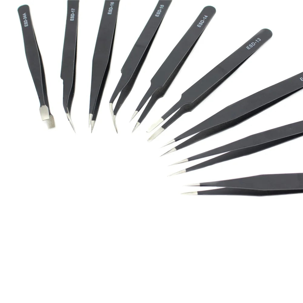 9-in-1 Professional Anti-static Tweezers Set - 4