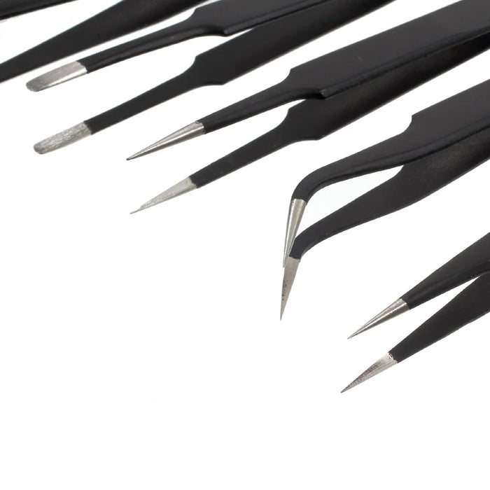 VETUS 7-in-1 High Strength Precision Stainless Steel Professional Tweezers Set - 5