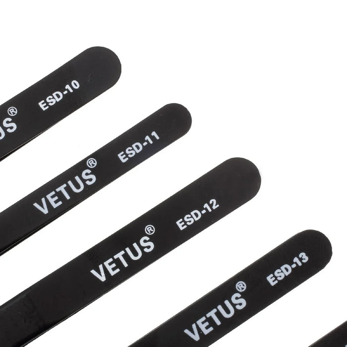 VETUS 7-in-1 High Strength Precision Stainless Steel Professional Tweezers Set - 6