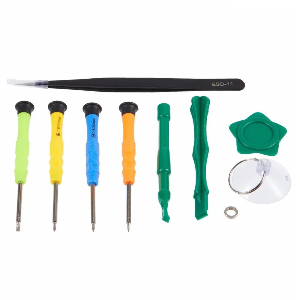 10Pcs / Set Repair Tool Kit Cellphone Tablet Magnetic Screwdriver Opening Pry Tools - 2