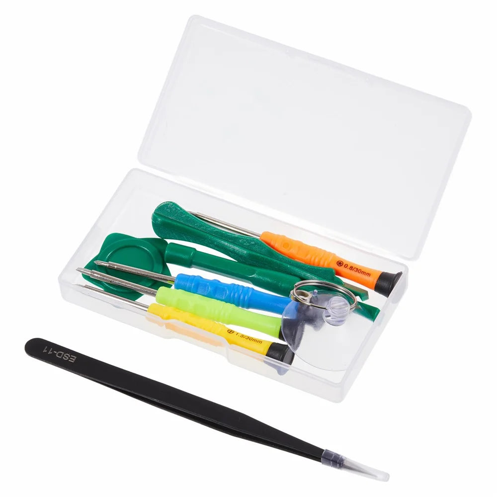 10Pcs / Set Repair Tool Kit Cellphone Tablet Magnetic Screwdriver Opening Pry Tools - 6