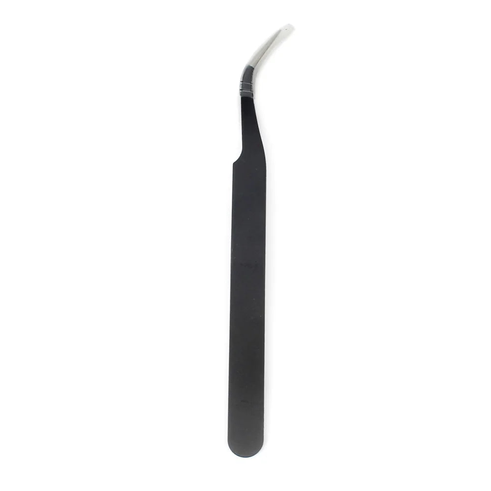 JF-604 Professional Stainless Steel Curved Tip Tweezer Maintenance Tool - 2