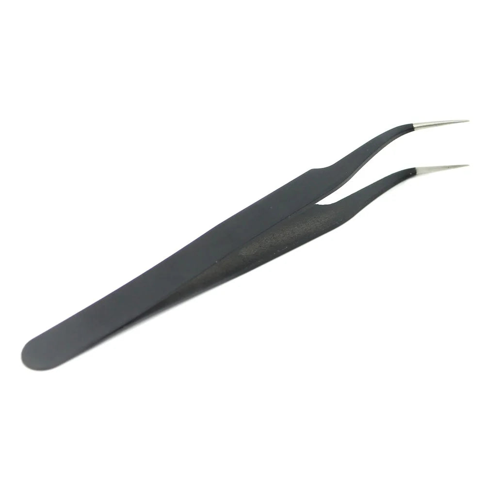 JF-604 Professional Stainless Steel Curved Tip Tweezer Maintenance Tool - 3