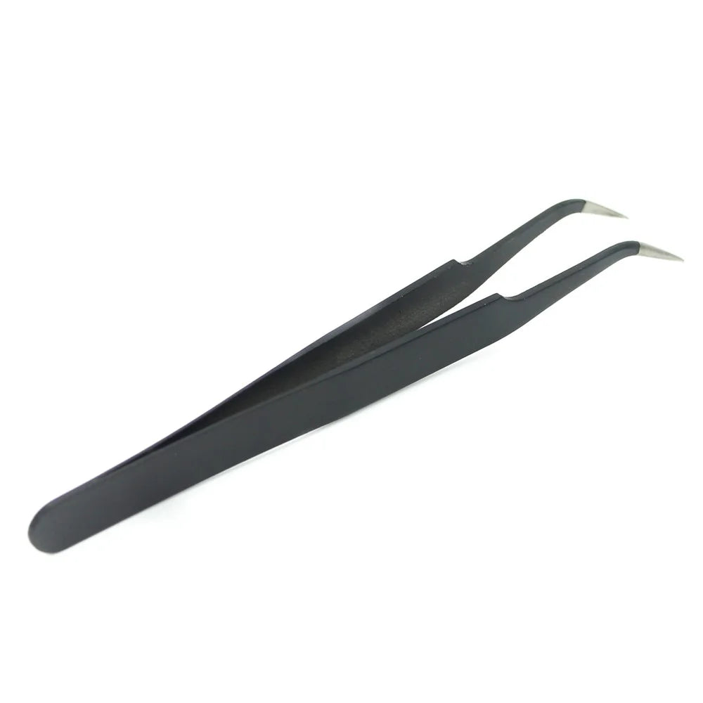 JF-604 Professional Stainless Steel Curved Tip Tweezer Maintenance Tool - 4