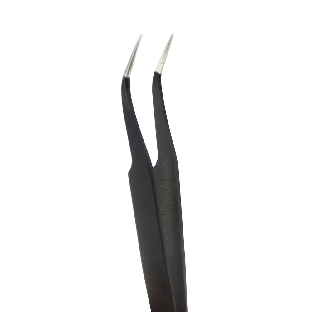 JF-604 Professional Stainless Steel Curved Tip Tweezer Maintenance Tool - 5