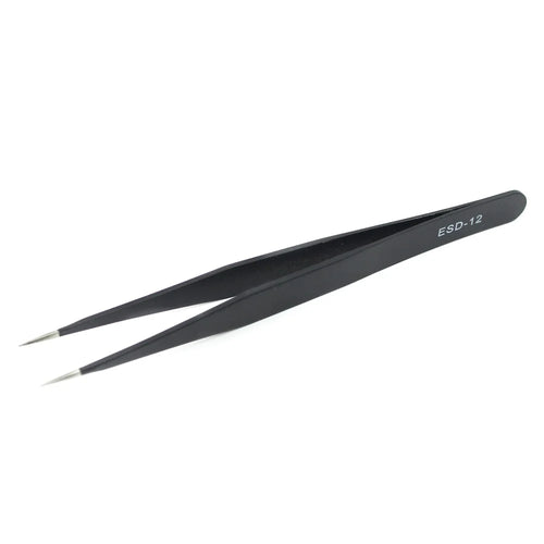 JF-604 Professional Straight Tip Stainless Steel Tweezer Maintenance Tool - 1