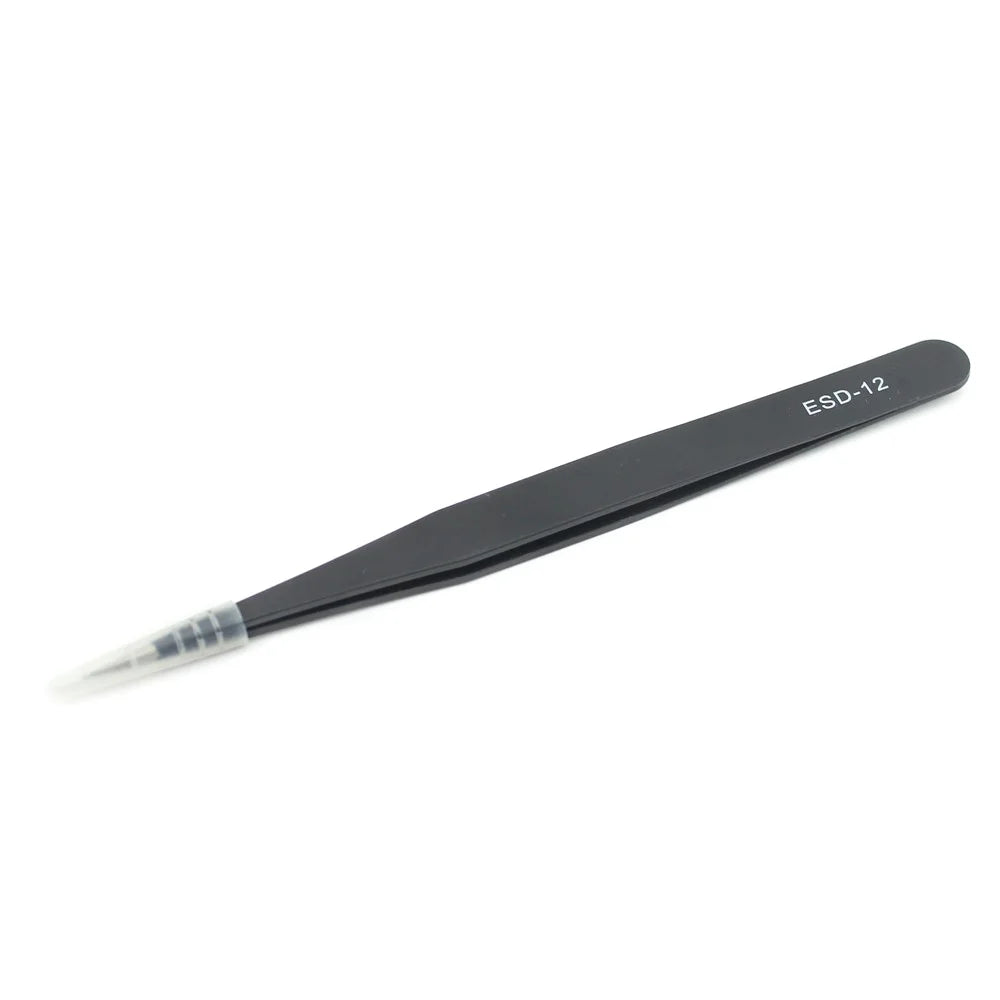 JF-604 Professional Straight Tip Stainless Steel Tweezer Maintenance Tool - 2