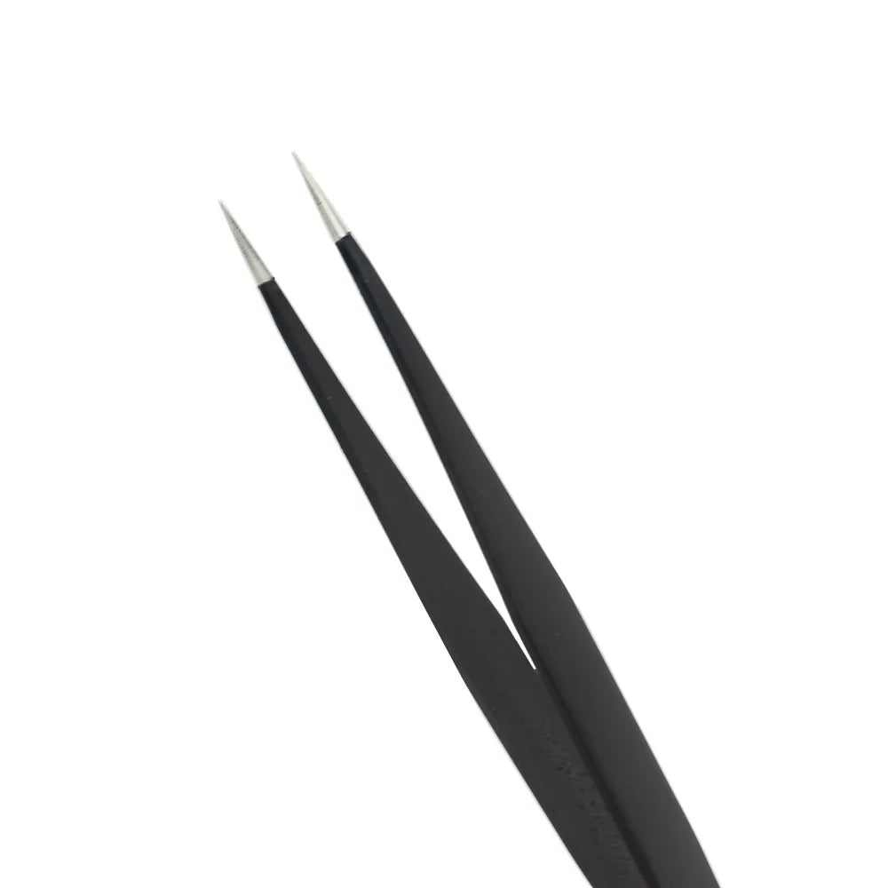 JF-604 Professional Straight Tip Stainless Steel Tweezer Maintenance Tool - 4