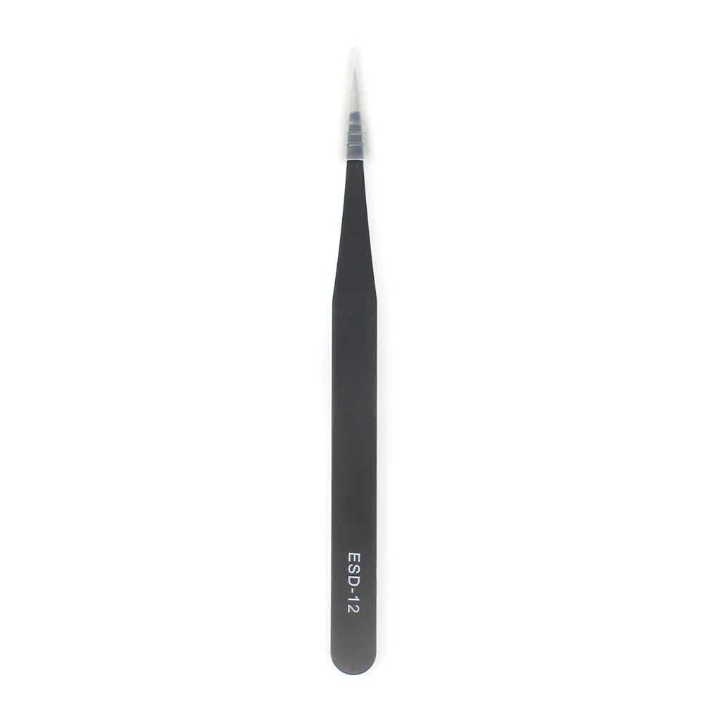 JF-604 Professional Straight Tip Stainless Steel Tweezer Maintenance Tool - 5
