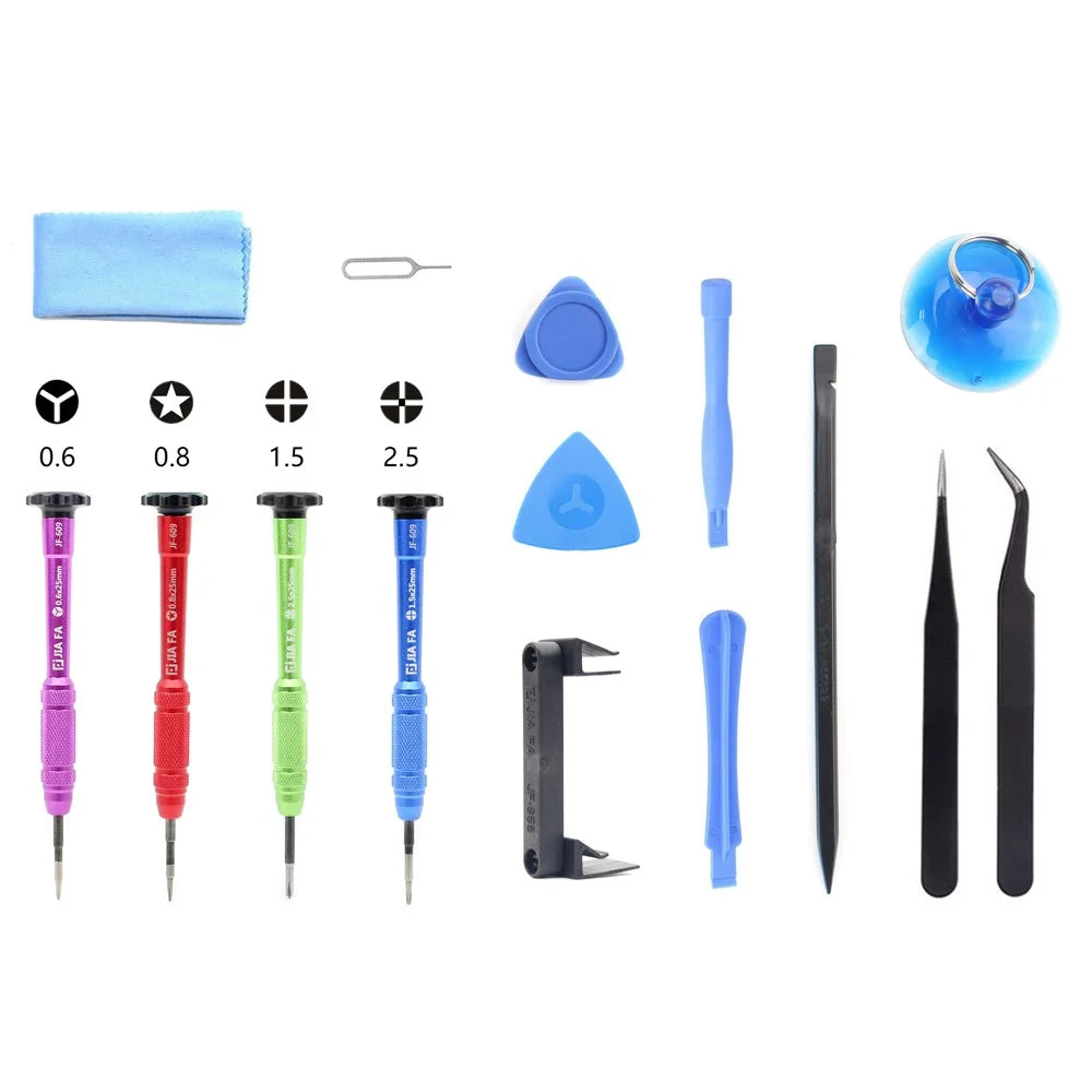 JF-8126 15 in 1 Repair Tool Set Opening Tool Kit for iPhone Samsung etc. - 1