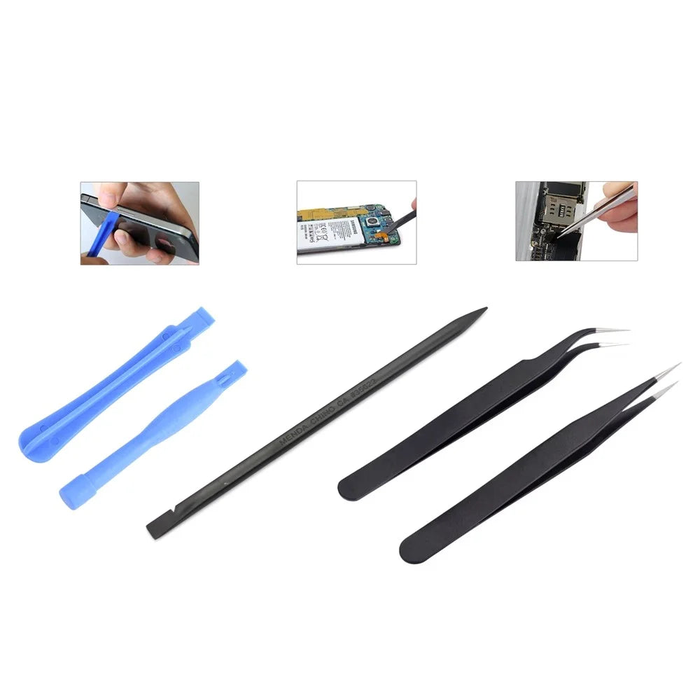 JF-8126 15 in 1 Repair Tool Set Opening Tool Kit for iPhone Samsung etc. - 4