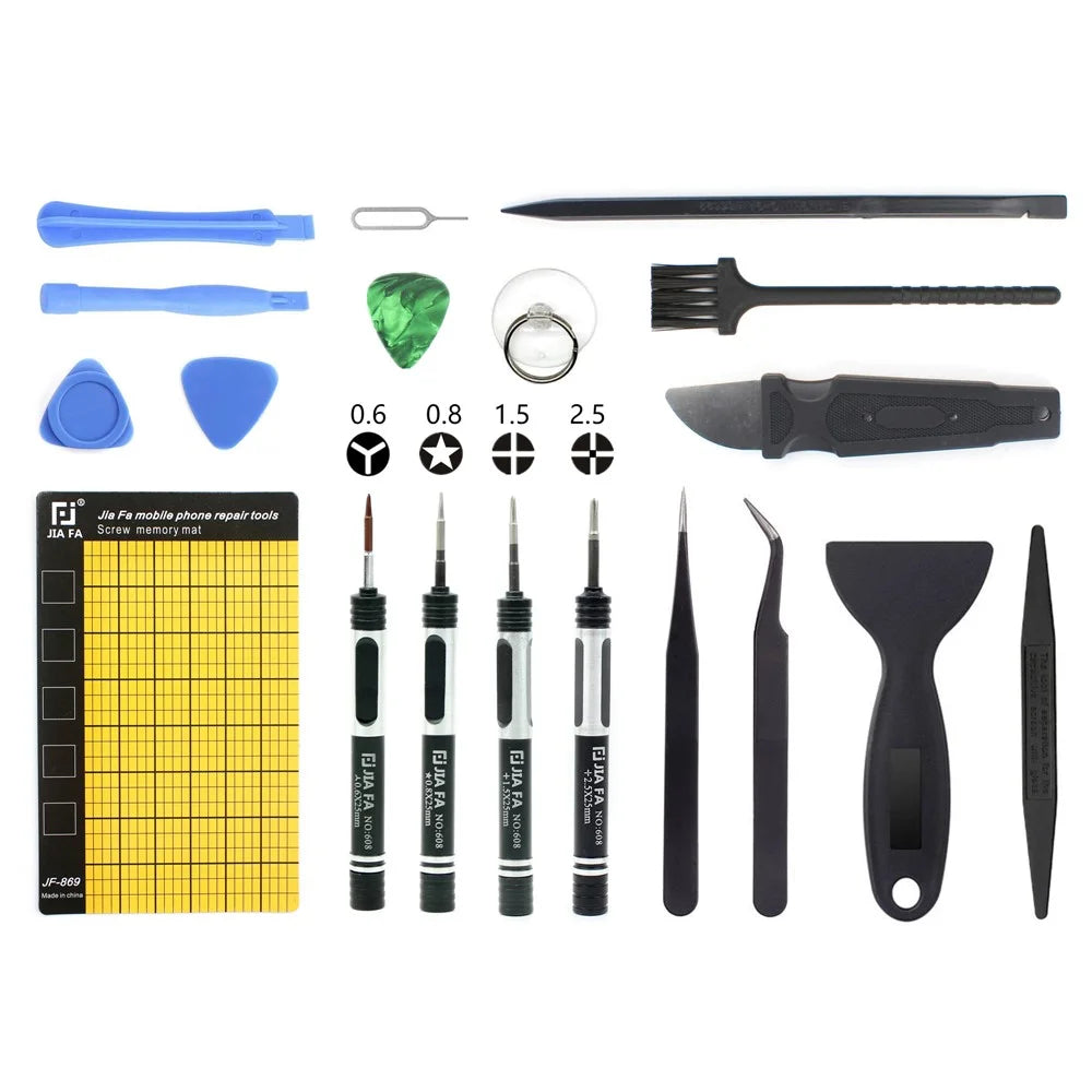 JF-8128 Professional 19-in-1 Screwdriver Pry Tool Disassemble Opening Repair Set for iPhone Samsung - 1