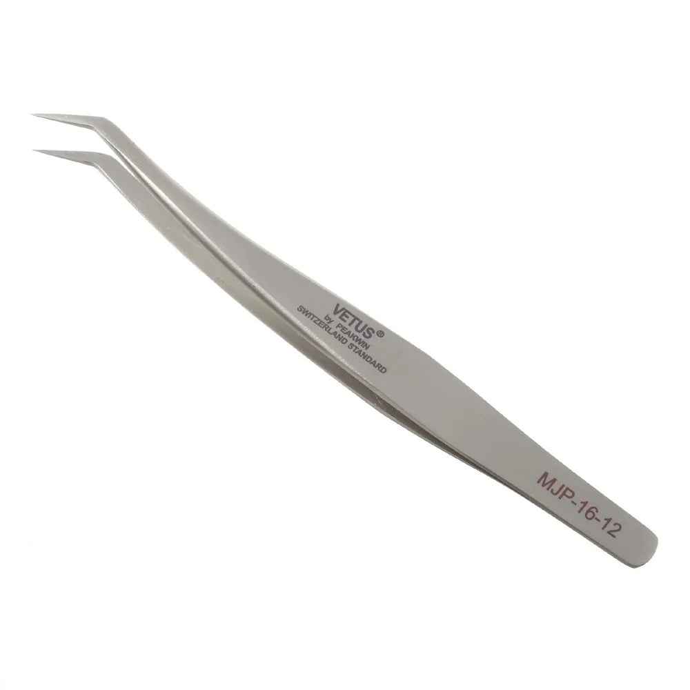 VETUS MJP-16-12 VETUS High Strength Stainless Steel Professional Curved Tip Tweezers Repair Tool - Style A - 1