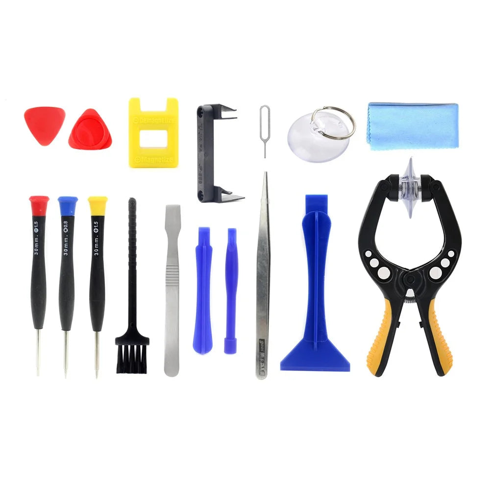 JF-8137 17-in-1 Opening Pry Screwdriver Repair Tool Set for iPhone Samsung Huawei - 1