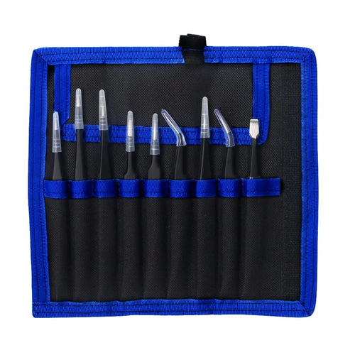 JF-8142 Portable Professional 9-in-1 Anti-static Tweezers Set Kit - 1