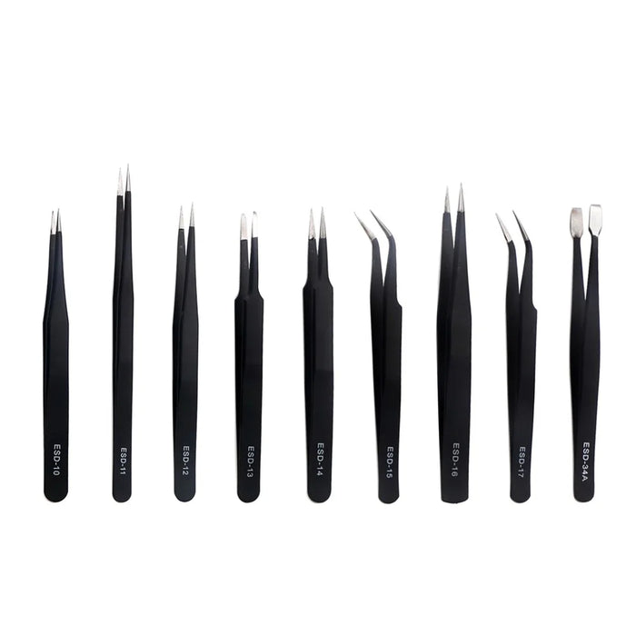 JF-8142 Portable Professional 9-in-1 Anti-static Tweezers Set Kit - 3