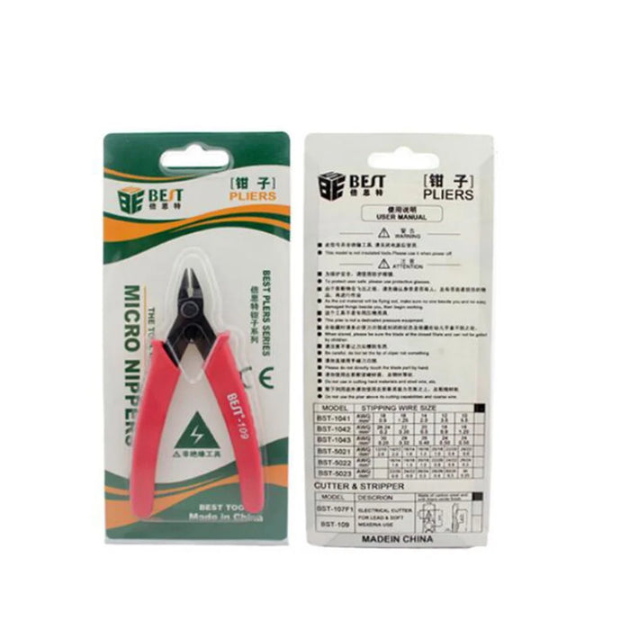 BEST BST-109 Electronic Copper Wire Cutting Cable Cutter Diagonal Pliers - 6