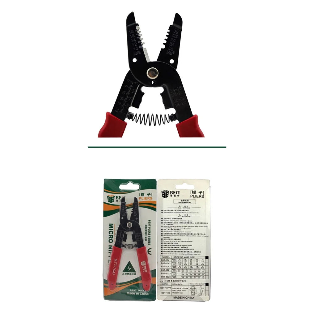 BEST BST-1041 Multifunctional Decrustation Pliers Wire Cable Stripper Steel Wire Stripping Pliers - 4