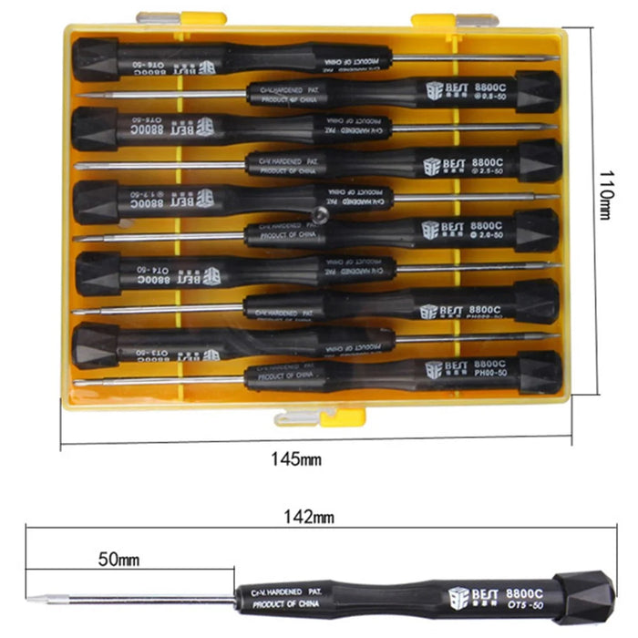 BEST BST-8800C 10-in-1 Anti-slip Professional Screwdriver Disassemble Opening Repair Tool Kit - 6