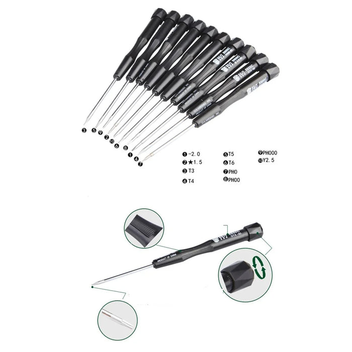 BEST BST-8800C 10-in-1 Anti-slip Professional Screwdriver Disassemble Opening Repair Tool Kit - 7