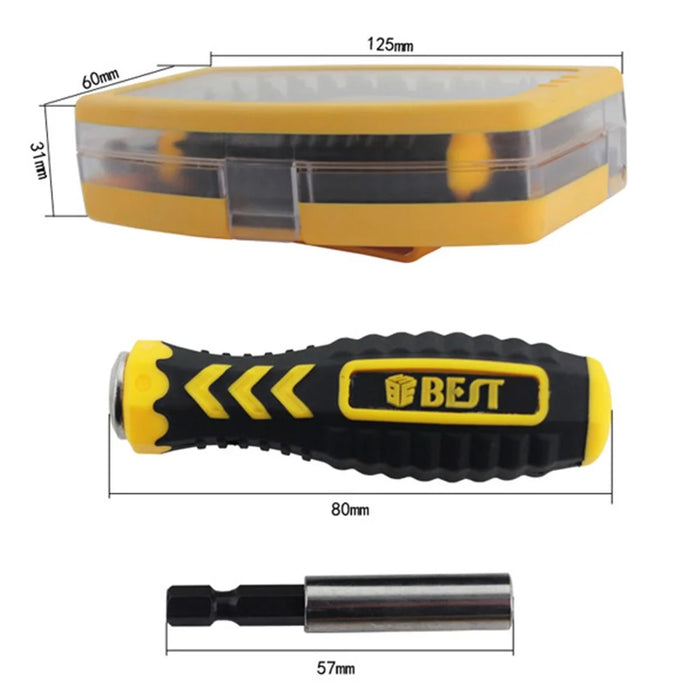 BEST BST-2166B 32 in 1 Interchangeable Precise Manual Screwdriver Set Multipurpose Repair Tools Kit - 5