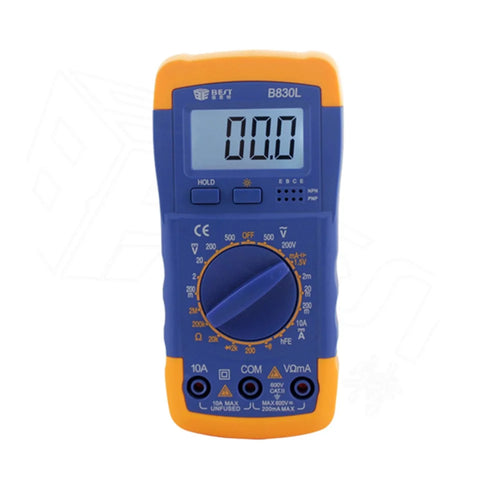 BEST BST-B830L LCD Display Digital Multimeter Handheld AC / DC Tester - Blue + Orange - 1