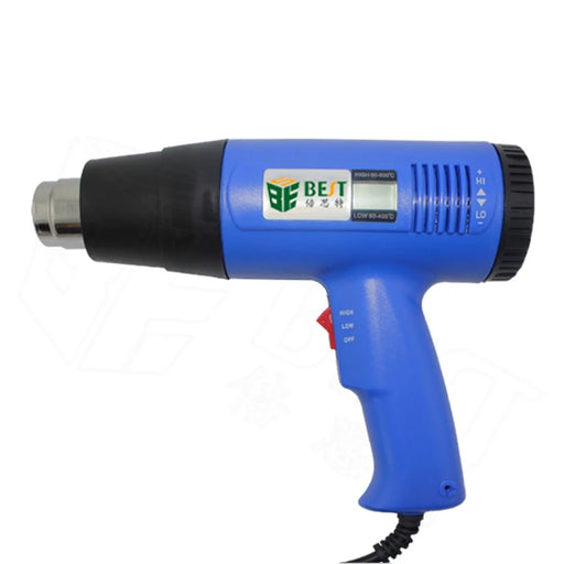 BEST BST-8016 1600W Adjustable Temperature Display Electronic Hot Air Gun for Crafts, Shrink Tubing, Repair - 220V / EU Plug - 1