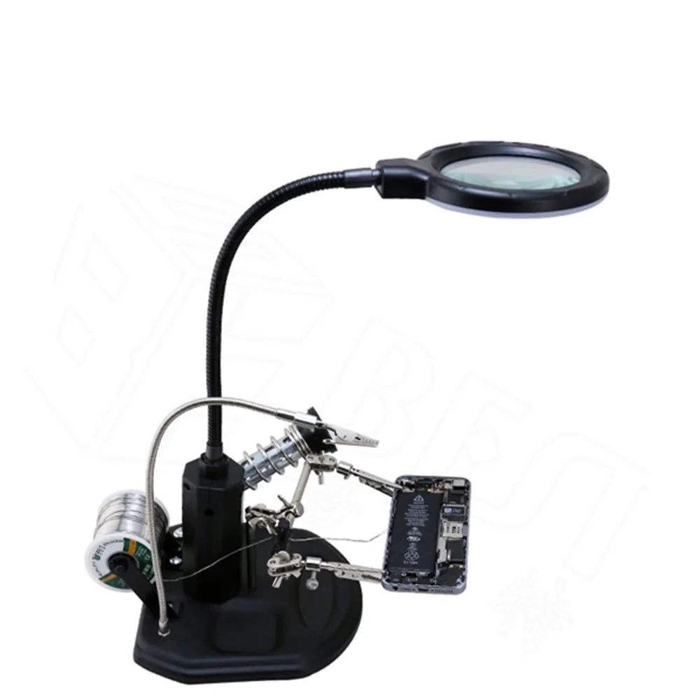 BEST BST-308L LED Lamp 2.5X/4X Magnifying Glass with Clips - 1