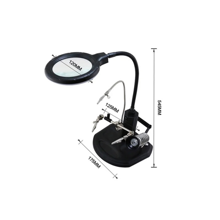 BEST BST-308L LED Lamp 2.5X/4X Magnifying Glass with Clips - 2