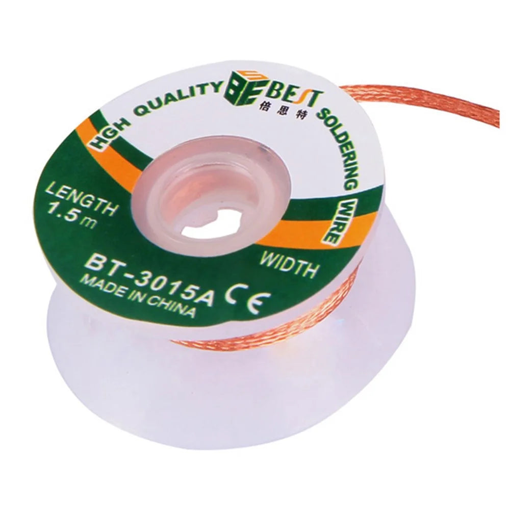 BEST BT-3015A 3mmx1.5m Copper Alloy Braided Soldering Desoldering Cable Wick - 4