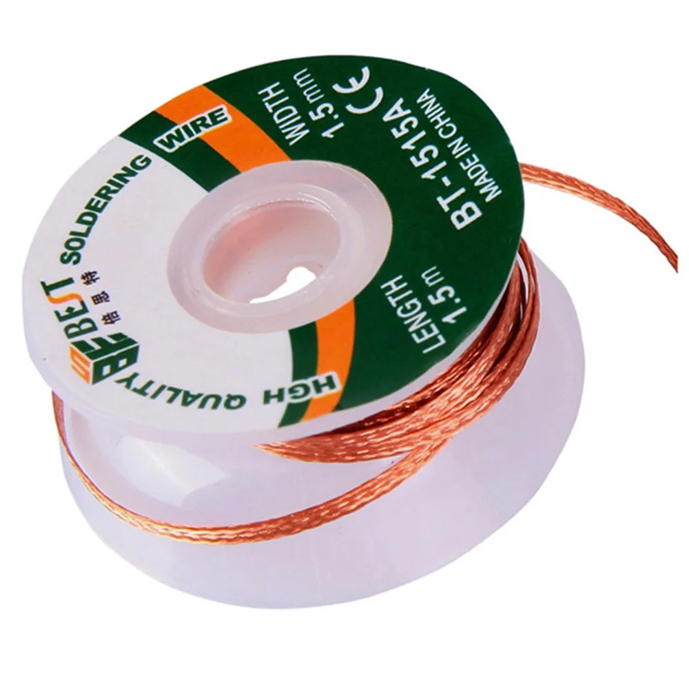 BEST BT-1515A 1.5mmx1.5m Copper Alloy Tin Removing Soldering Braided Wick Wire - 3