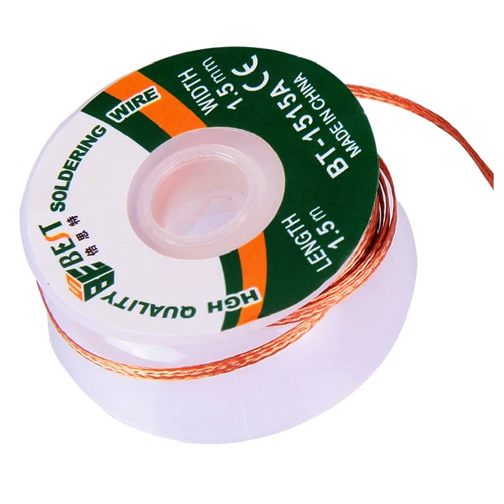 BEST BT-1515A 1.5mmx1.5m Copper Alloy Tin Removing Soldering Braided Wick Wire - 4