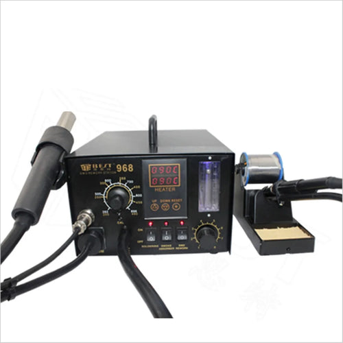 BEST BST-968 2-in-1 LED Displayer Leadfree Hot Air Gun with Smoke Absorber SMD Solder Station - AC 110V - 1