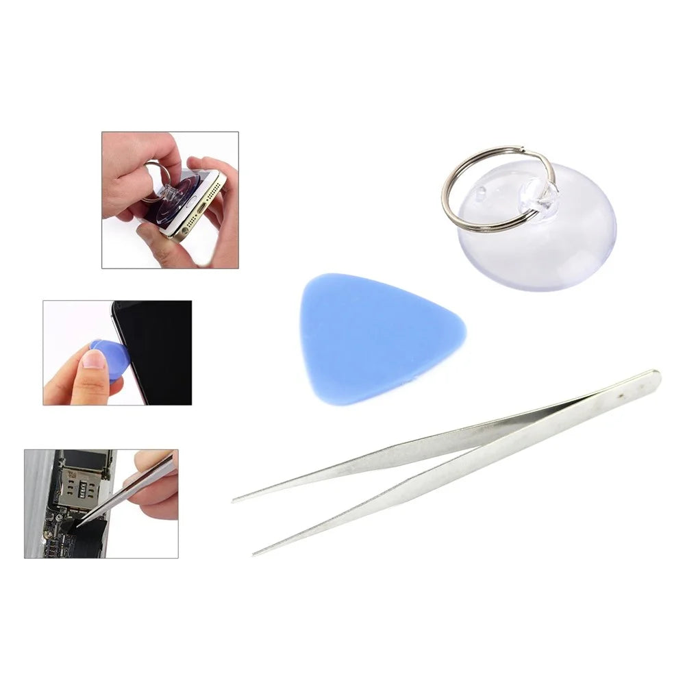 JF-8162 9-in-1 Battery Adhesive Sticker + Waterproof Adhesive Sticker Screwdriver Pry Repair Tool Kit for iPhone 8 4.7 - 4