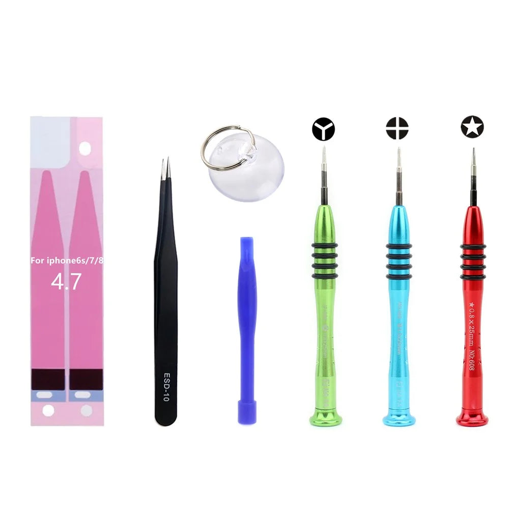 JF-8163 7-in-1 Battery Adhesive Sticker Screwdriver Repair Tool Set for iPhone 8 Plus - 2