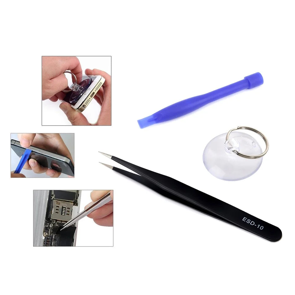 JF-8163 7-in-1 Battery Adhesive Sticker Screwdriver Repair Tool Set for iPhone 8 Plus - 4