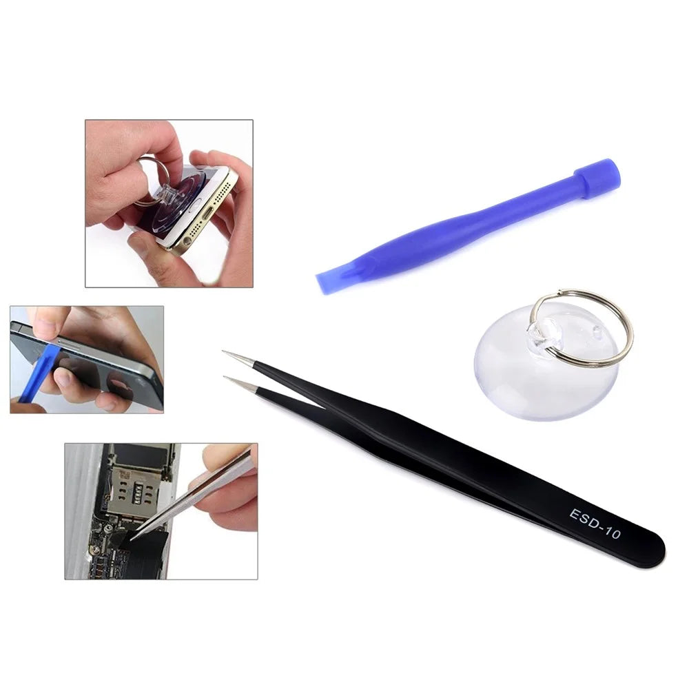 JF-8164 8-in-1 Battery Adhesive Sticker + Waterproof Adhesive Sticker Screwdriver Repair Tool Kit for iPhone 8 4.7 Battery - 3