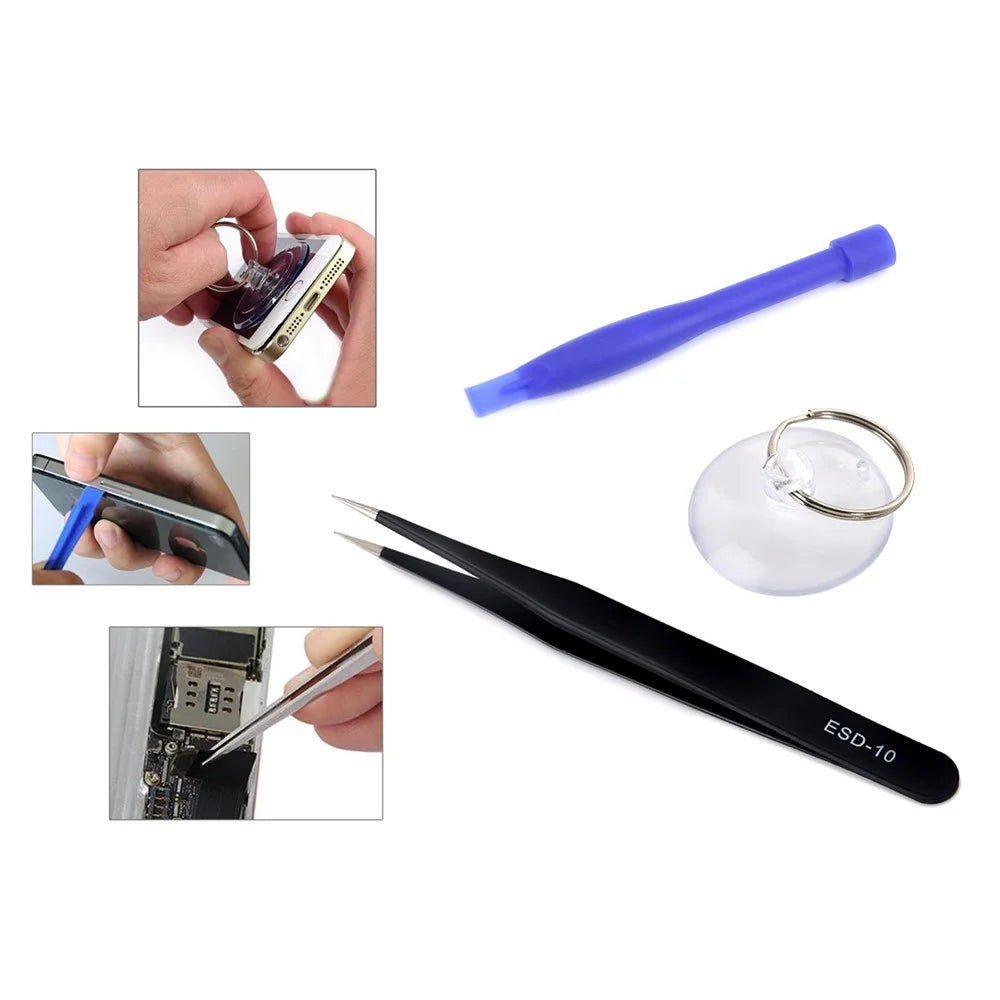 JF-8165 6-in-1 Battery Adhesive Sticker Screwdriver Repair Tool Set for iPhone 5 / 5c / SE - 3