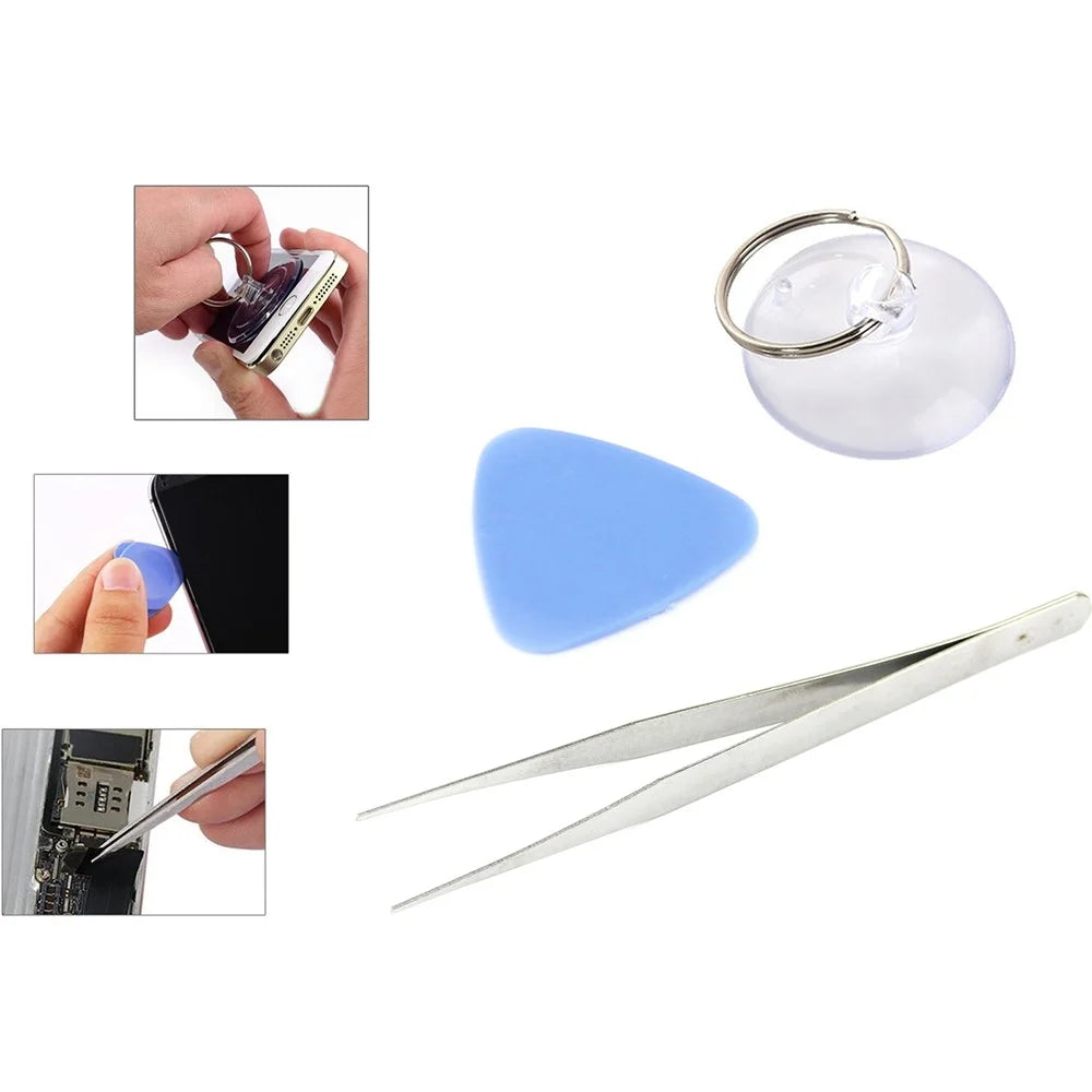 JF-8161 8-in-1 Battery Adhesive Sticker Screwdriver Repair Tool Set for iPhone 8/7/6s/6 4.7 inch - 3