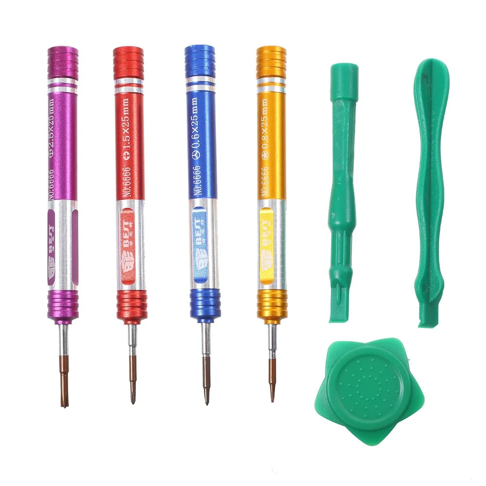 BEST BST-6666 7-in-1 Professional Screwdriver Repair Tool Set for iPhone Huawei Smartphone - 1