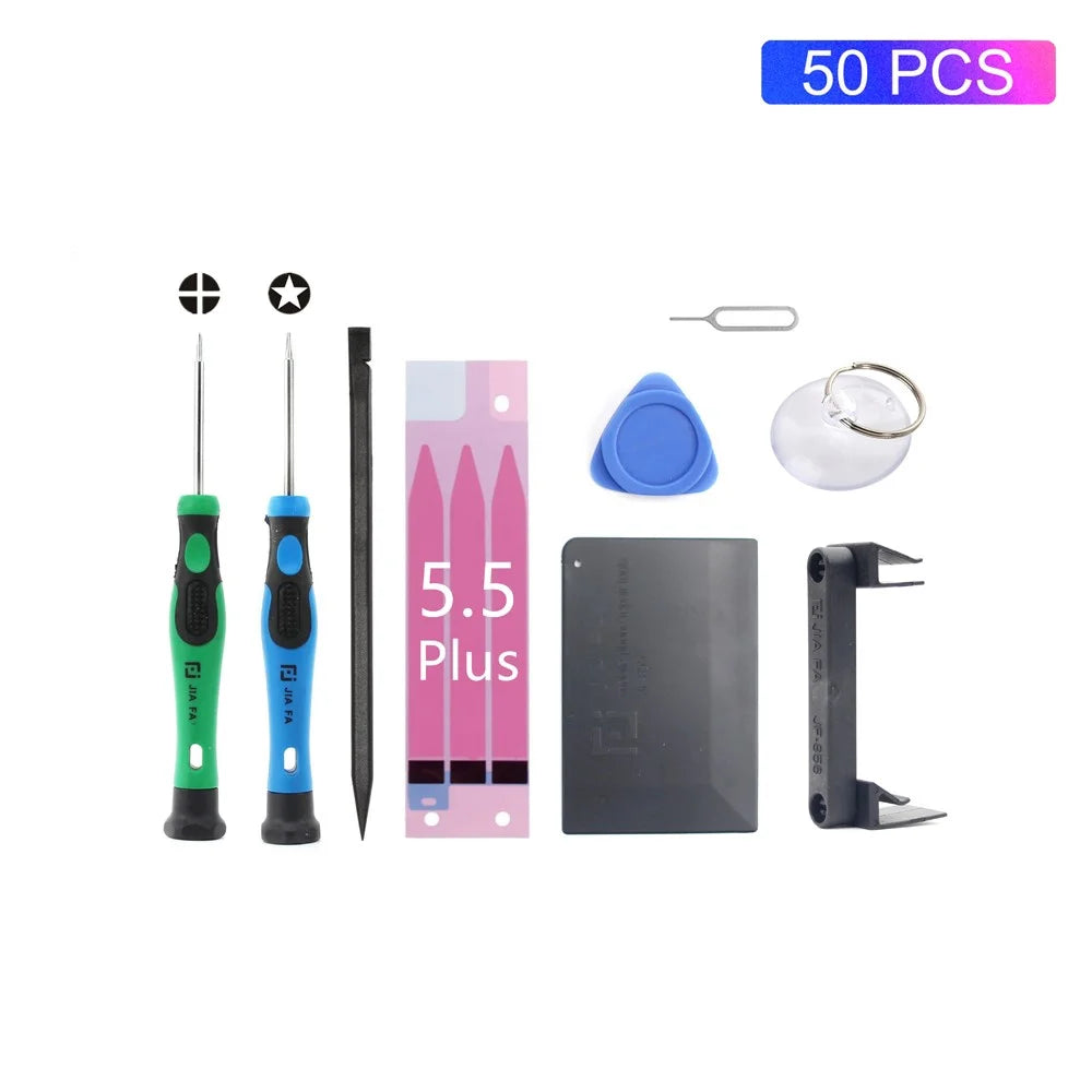 50PCS/Lot JF-8157 9-in-1 Battery Adhesive Sticker Screwdriver Repair Tool Set for iPhone 8 Plus / 7 Plus / 6s Plus / 6 Plus - 1