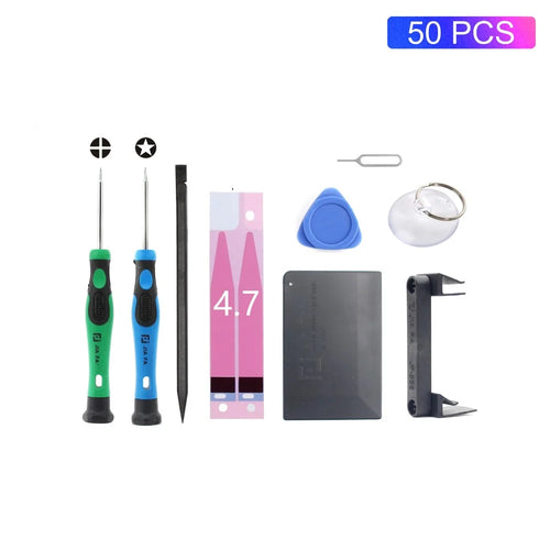 50PCS/Lot JF-8157 9-in-1 Battery Adhesive Sticker Screwdriver Repair Tool Set for iPhone 8/7/6s/6/SE/5s/5c/5 - 1