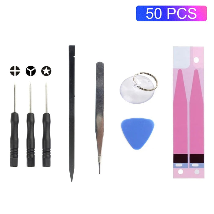50PCS/Lot JF-8161 8-in-1 Battery Adhesive Sticker Screwdriver Repair Tool Kit Screwdriver Set Opening Tools Disassemble Kit for iPhone 8/7/6s/6 - 1