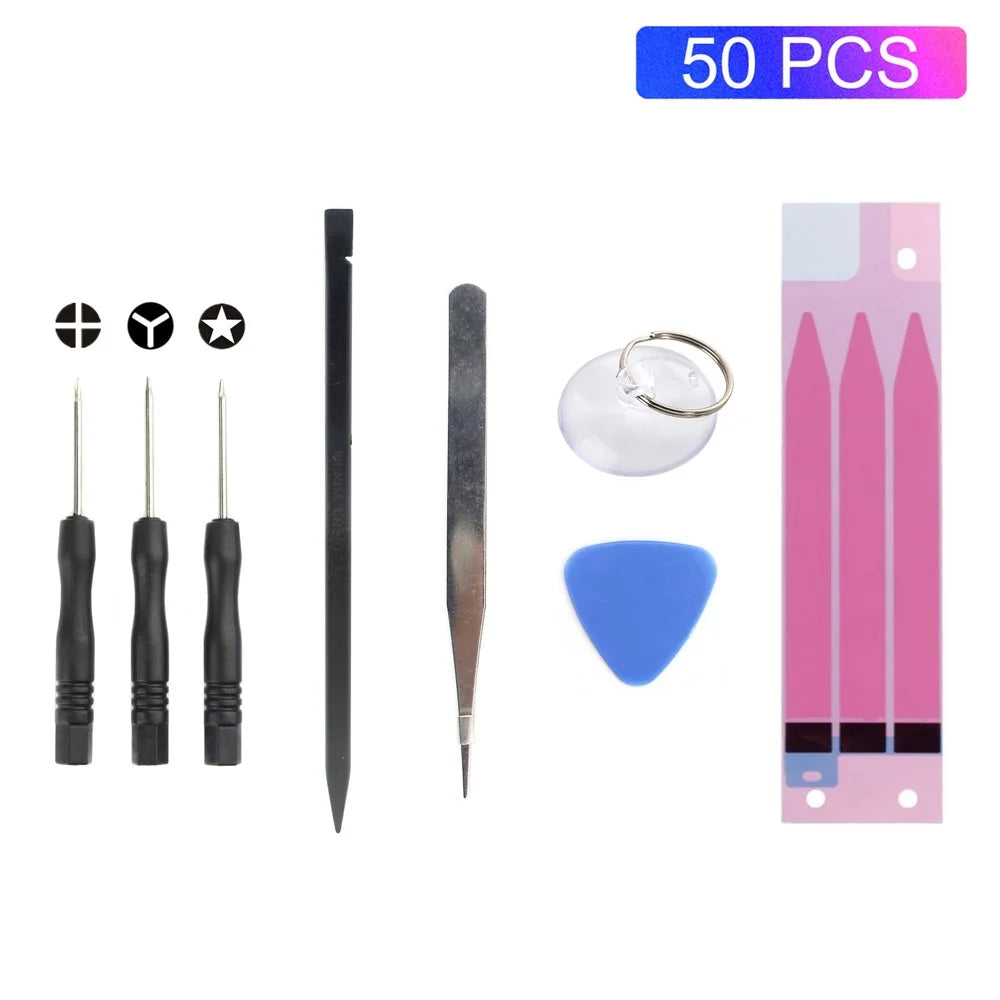 50Pcs JF-8161 8-in-1 Battery Adhesive Sticker Screwdriver Repair Tool Kit for iPhone 8 Plus/7 Plus/6s Plus/6 Plus - 1