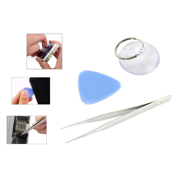 50Pcs JF-8161 8-in-1 Battery Adhesive Sticker Screwdriver Repair Tool Kit for iPhone 8 Plus/7 Plus/6s Plus/6 Plus - 3
